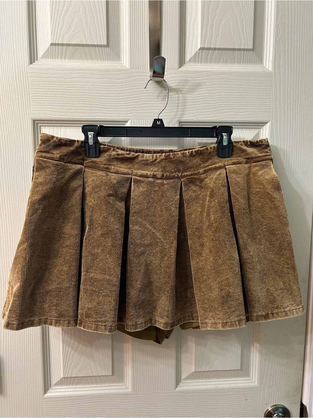 Fashion Nova Brown Pleated Corduroy Skort